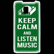 Coque LG P990 Keep Calm Listen music Vert