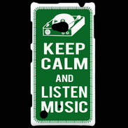 Coque Nokia Lumia 720 Keep Calm Listen music Vert