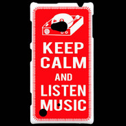 Coque Nokia Lumia 720 Keep Calm Listen music Rouge