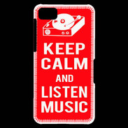 Coque Blackberry Z10 Keep Calm Listen music Rouge