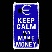 Coque Sony Xperia Typo Keep Calm Make money Bleu