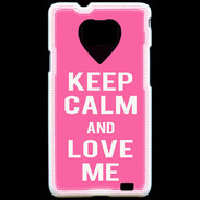 Coque Samsung Galaxy S2 Keep Calm Love me Rose