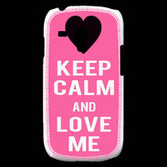 Coque Samsung Galaxy S3 Mini Keep Calm Love me Rose