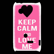 Coque Sony Xperia Typo Keep Calm Love me Rose
