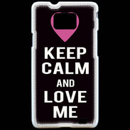 Coque Samsung Galaxy S2 Keep Calm Love Noir