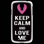Coque Samsung Galaxy S4 Keep Calm Love Noir