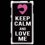 Coque Nokia Lumia 720 Keep Calm Love Noir