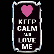 Coque Blackberry 8520 Keep Calm Love Noir