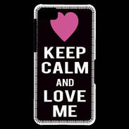 Coque Blackberry Z10 Keep Calm Love Noir