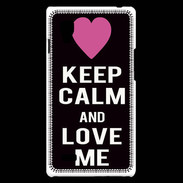 Coque LG Optimus L9 Keep Calm Love Noir