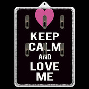 Porte clés Keep Calm Love Noir