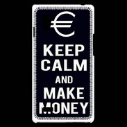Coque LG Optimus L9 Keep Calm Make money Noir