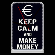 Pendule de bureau Keep Calm Make money Noir