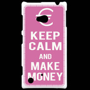 Coque Nokia Lumia 720 Keep Calm Make money Rose