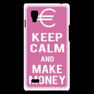 Coque LG Optimus L9 Keep Calm Make money Rose