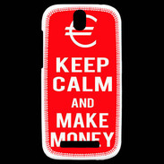 Coque HTC One SV Keep Calm Make money Rouge