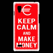 Coque LG Optimus L9 Keep Calm Make money Rouge
