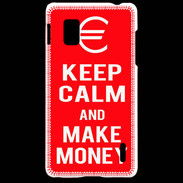 Coque LG Optimus G Keep Calm Make money Rouge