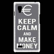 Coque LG Optimus L9 Keep Calm Make money Gris