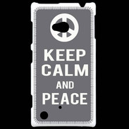 Coque Nokia Lumia 720 Keep Calm Peace Gris