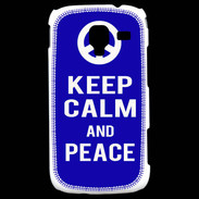 Coque Samsung Galaxy Ace 2 Keep Calm Peace Bleu