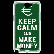 Coque Samsung Galaxy Note 2 Keep Calm Make money Vert