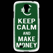 Coque Samsung Galaxy S4 Keep Calm Make money Vert