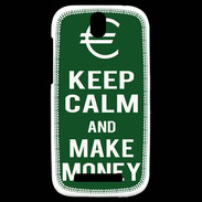 Coque HTC One SV Keep Calm Make money Vert