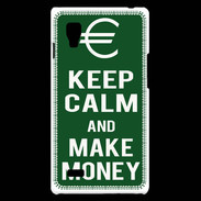 Coque LG Optimus L9 Keep Calm Make money Vert