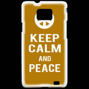 Coque Samsung Galaxy S2 Keep Calm Peace Orange