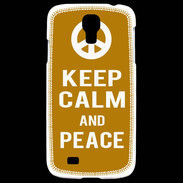 Coque Samsung Galaxy S4 Keep Calm Peace Orange