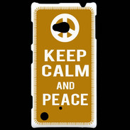 Coque Nokia Lumia 720 Keep Calm Peace Orange