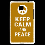 Coque LG Optimus L3 II Keep Calm Peace Orange