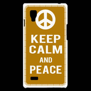 Coque LG Optimus L9 Keep Calm Peace Orange