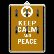 Porte clés Keep Calm Peace Orange