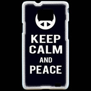 Coque Samsung Galaxy S2 Keep Calm Peace Noir
