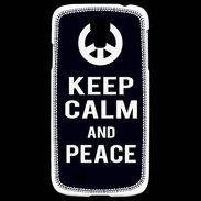 Coque Samsung Galaxy S4 Keep Calm Peace Noir