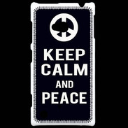 Coque Nokia Lumia 720 Keep Calm Peace Noir