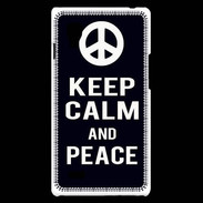 Coque LG Optimus L9 Keep Calm Peace Noir