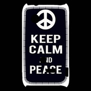 Coque Sony Xperia Typo Keep Calm Peace Noir