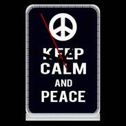 Pendule de bureau Keep Calm Peace Noir