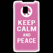 Coque LG P990 Keep Calm Peace Rose