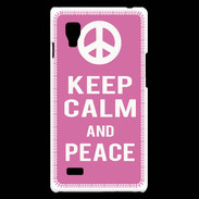 Coque LG Optimus L9 Keep Calm Peace Rose