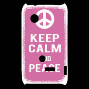 Coque Sony Xperia Typo Keep Calm Peace Rose