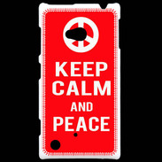 Coque Nokia Lumia 720 Keep Calm Peace Rouge