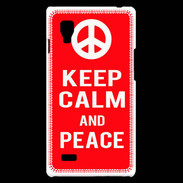 Coque LG Optimus L9 Keep Calm Peace Rouge