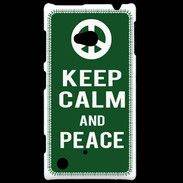 Coque Nokia Lumia 720 Keep Calm Peace Vert