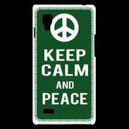 Coque LG Optimus L9 Keep Calm Peace Vert