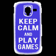 Coque Samsung Galaxy Ace 2 Keep Calm Play games Bleu