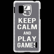 Coque LG Optimus G Keep Calm Play games Gris